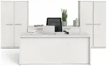 Rectangular Desk with Storage Set
