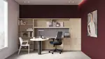 L Shaped Peninsula Desk with Storage