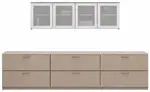 Lateral File and Wall Mounted Hutch Set
