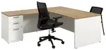 L Shape Desk with Drawers