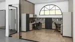 2 Person Workstation with Storage