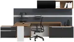 Modern L Shaped Desk with Storage