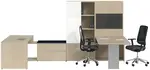 U Shaped Desk with Storage