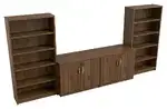 Storage Credenza with Bookcases