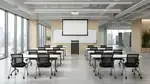 Flip Top Training Tables with Lectern and Whiteboard
