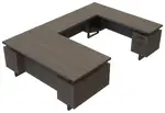U Shaped Desk with Drawers
