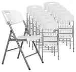 Plastic Folding Chairs - 12 Pack