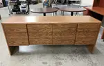 Oak Laminate Credenza Storage Cabinet