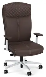 Leather Executive High Back Chair with Lumbar Support