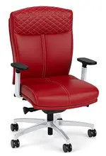 Leather Executive Mid Back Chair with Lumbar Support