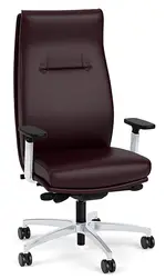 Leather Executive High Back Chair with Lumbar Support