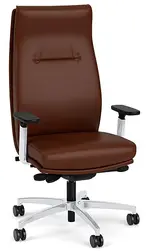 Leather Executive High Back Chair with Lumbar Support