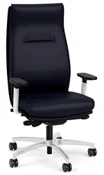 Leather Executive High Back Chair with Lumbar Support
