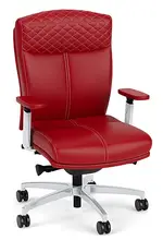 Leather Executive Mid Back Chair with Lumbar Support