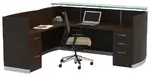 L Shaped Reception Desk with Drawers