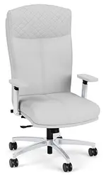 White Leather Executive Office Chair