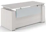 Standing Desk with Acrylic Modesty Panel