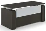 Standing Desk with Acrylic Modesty Panel