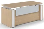 Sit Stand Desk with Acrylic Modesty Panel