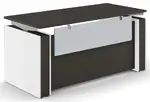 Standing Desk with Acrylic Modesty Panel