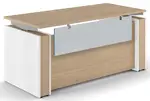 Standing Desk with Acrylic Modesty Panel