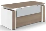 Standing Desk with Acrylic Modesty Panel