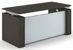 Standing Desk with Glass Modesty Panel
