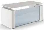 Standing Desk with Glass Modesty Panel