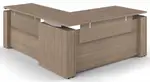 L Standing Desk with Laminate Modesty Panels