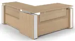 L Shape Standing Desk with Modesty Panels
