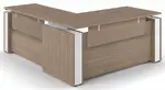 L Shape Standing Desk with Modesty Panels