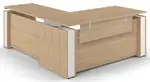 Sit Stand L Desk with Modesty Panel