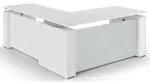 Standing L Desk with Glass Modesty Panel