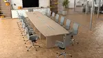 Boat Shaped Conference Table and Chairs Set