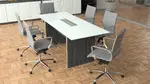 Small Glass Top Conference Table