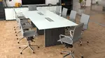 Glass Top Conference Table