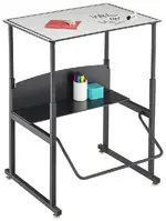 Height Adjustable School Desk with Dry Erase Top