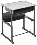 Adjustable Height Student Desk with Dry Erase Top