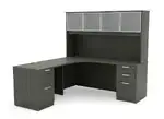 L Shaped Desk with Hutch