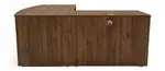 Bow Front L-Shaped Desk with Drawers