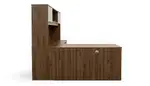 L Shape Desk with Hutch and Drawers