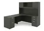 L Shaped Desk with Hutch