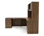 L Shaped Desk with Hutch