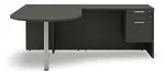L-Shaped Peninsula Desk with Drawers