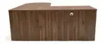 L-Shaped Peninsula Desk with Drawers