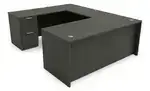 U Shaped Desk with Drawers