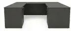 U Shaped Desk with Drawers