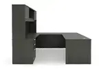 U Shaped Desk with Hutch