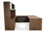 U Shaped Desk with Hutch