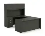 U Shaped Desk with Hutch